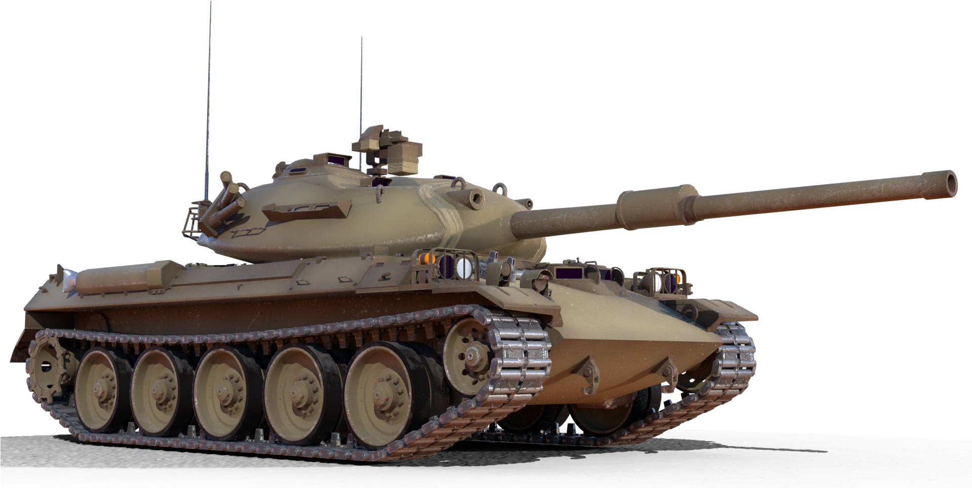 Type74 Modotexrender 12122016 - Type 74 Tank, HD Png Download PNG with transparent background
