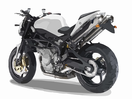 Modern Motorcycle Illustration PNG with transparent background