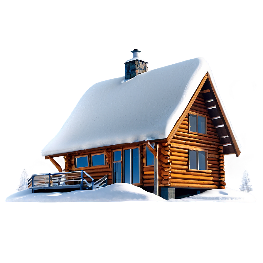 Modern Mountain Cabin PNG viy PNG image with a transparent background, free high-resolution download