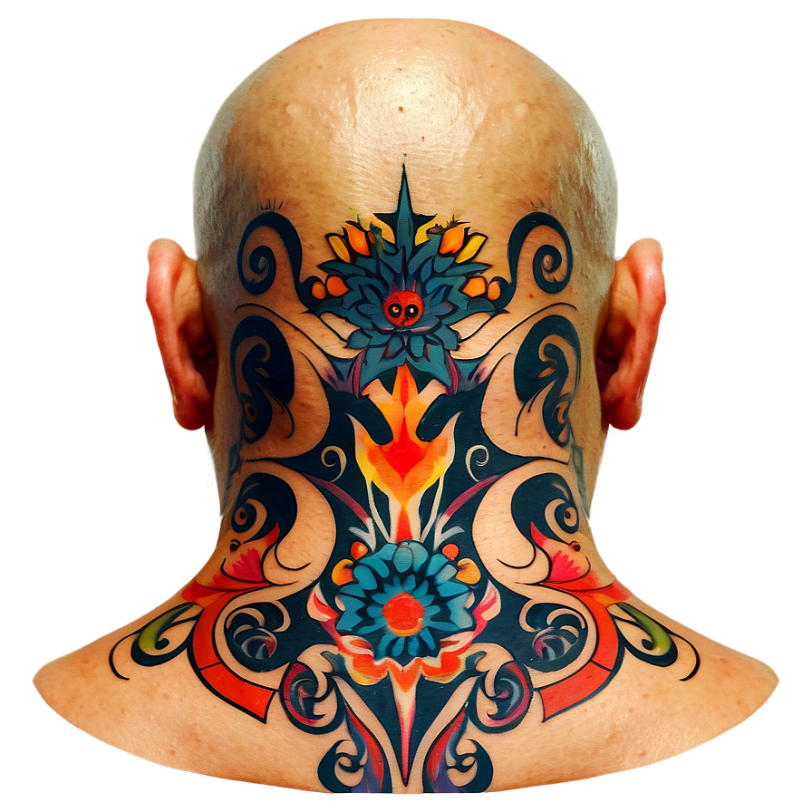 Modern Neck Tattoo Illustrations Png Mhg