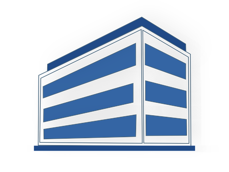 Modern Office Building Graphic PNG with transparent background