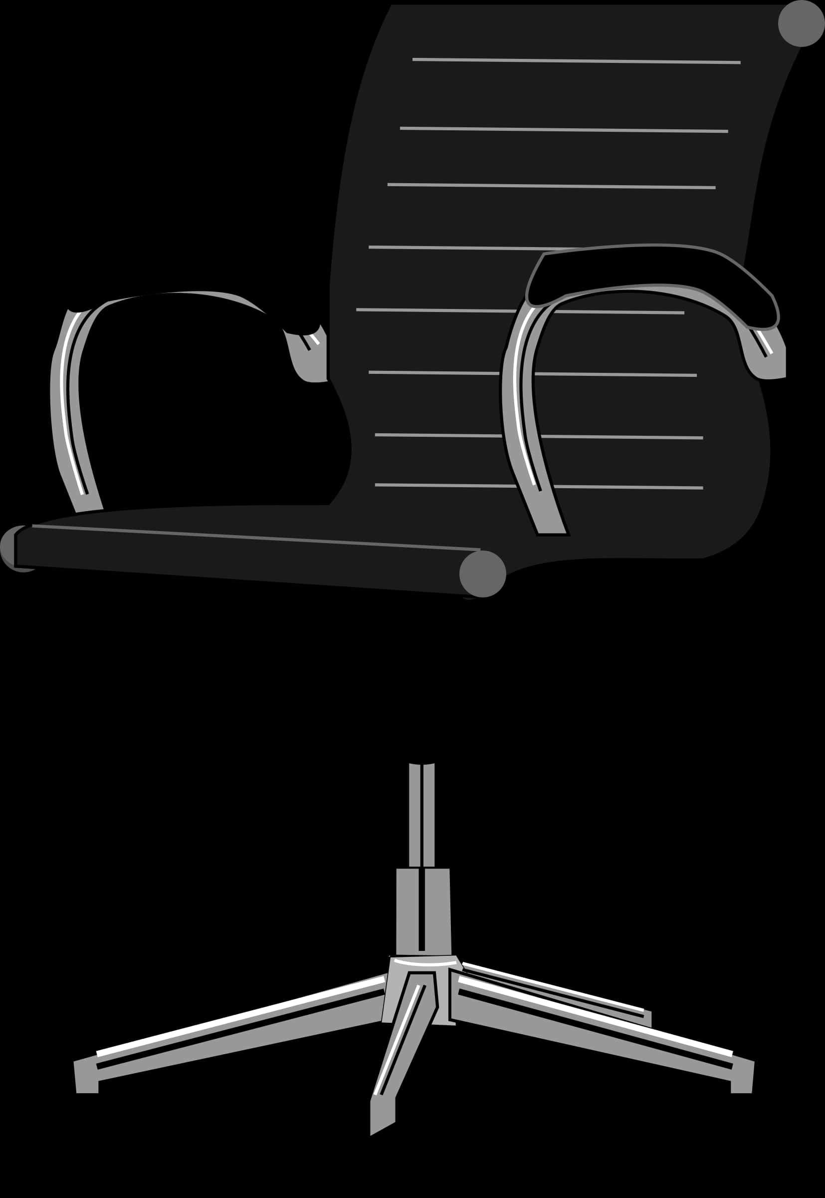 Modern Office Chair Vector Illustration PNG with transparent background