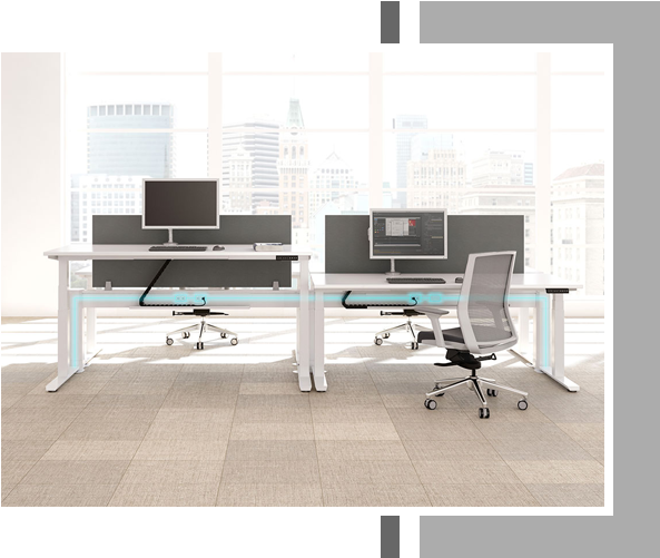 Modern Office Workspacewith City View