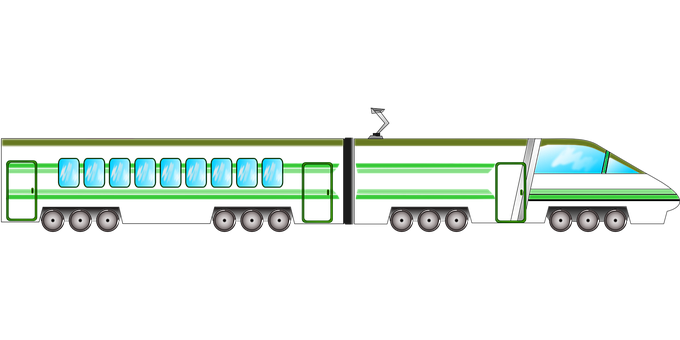 Modern Passenger Train Illustration