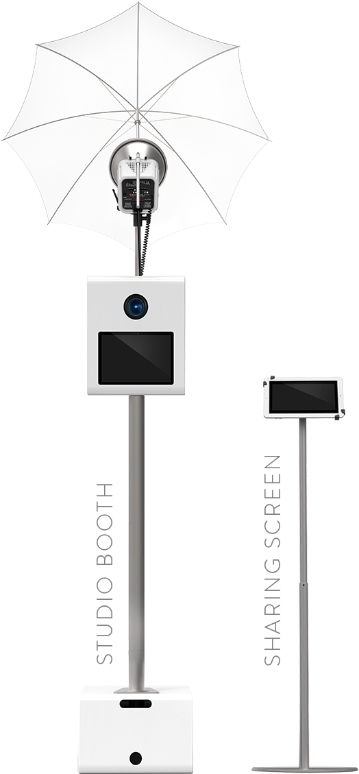 Modern Photo Booth Setup PNG with transparent background