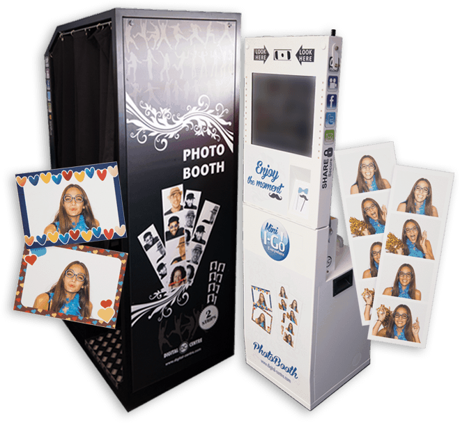 Modern Photo Booth Setup PNG with transparent background