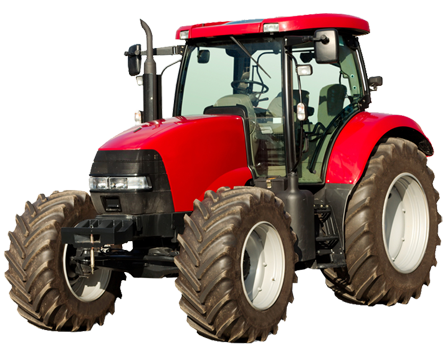 Modern Red Tractor Isolated PNG image with a transparent background, free high-resolution download