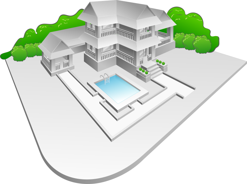 Modern Residential Architectural Model PNG with transparent background