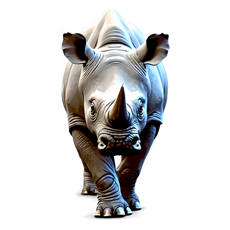 Modern Rhino Illustration Png 38