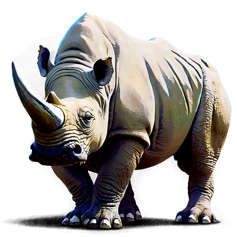 Modern Rhino Illustration Png Rlb1