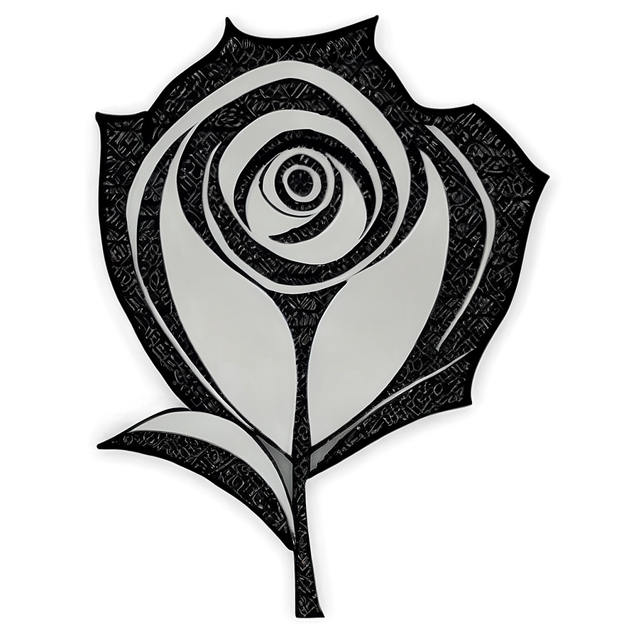 Modern Rose Black And White Png 23