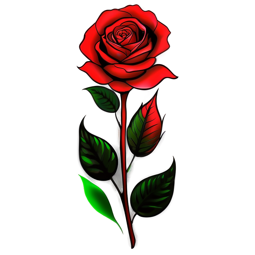 Modern Rose Tattoo Creation Png 05252024