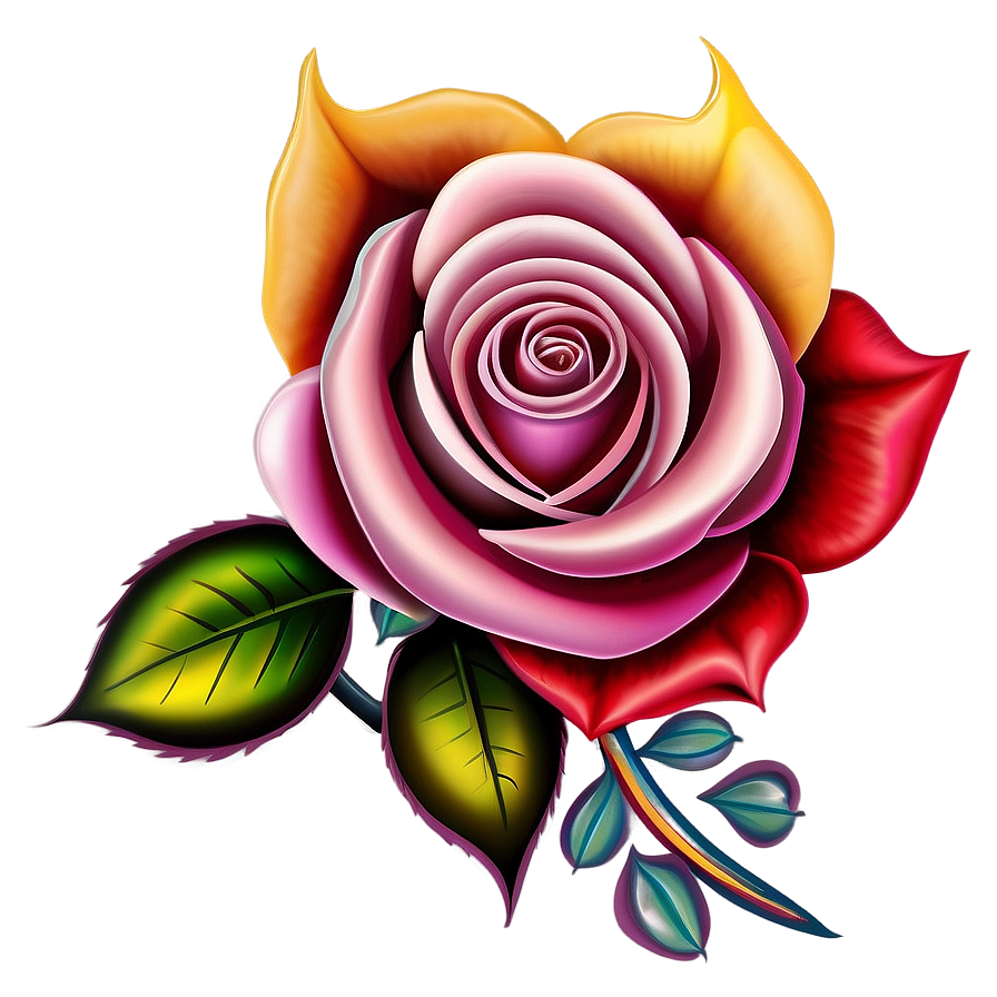 Modern Rose Tattoo Creation Png 79