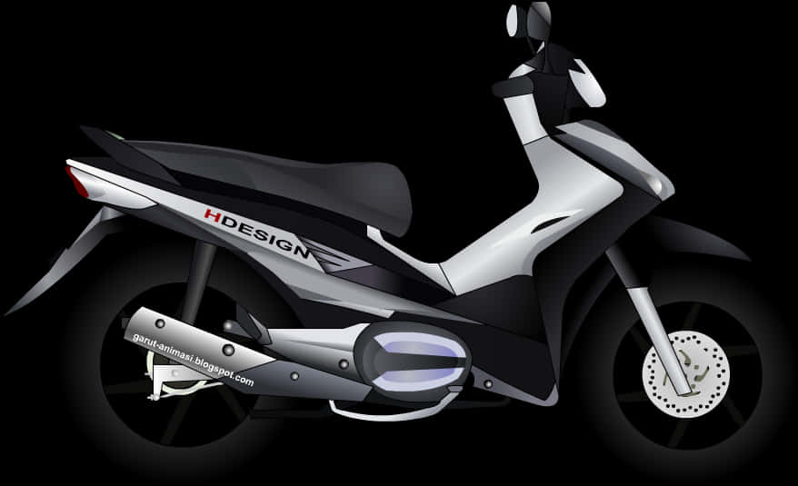 Modern Scooter Design Illustration