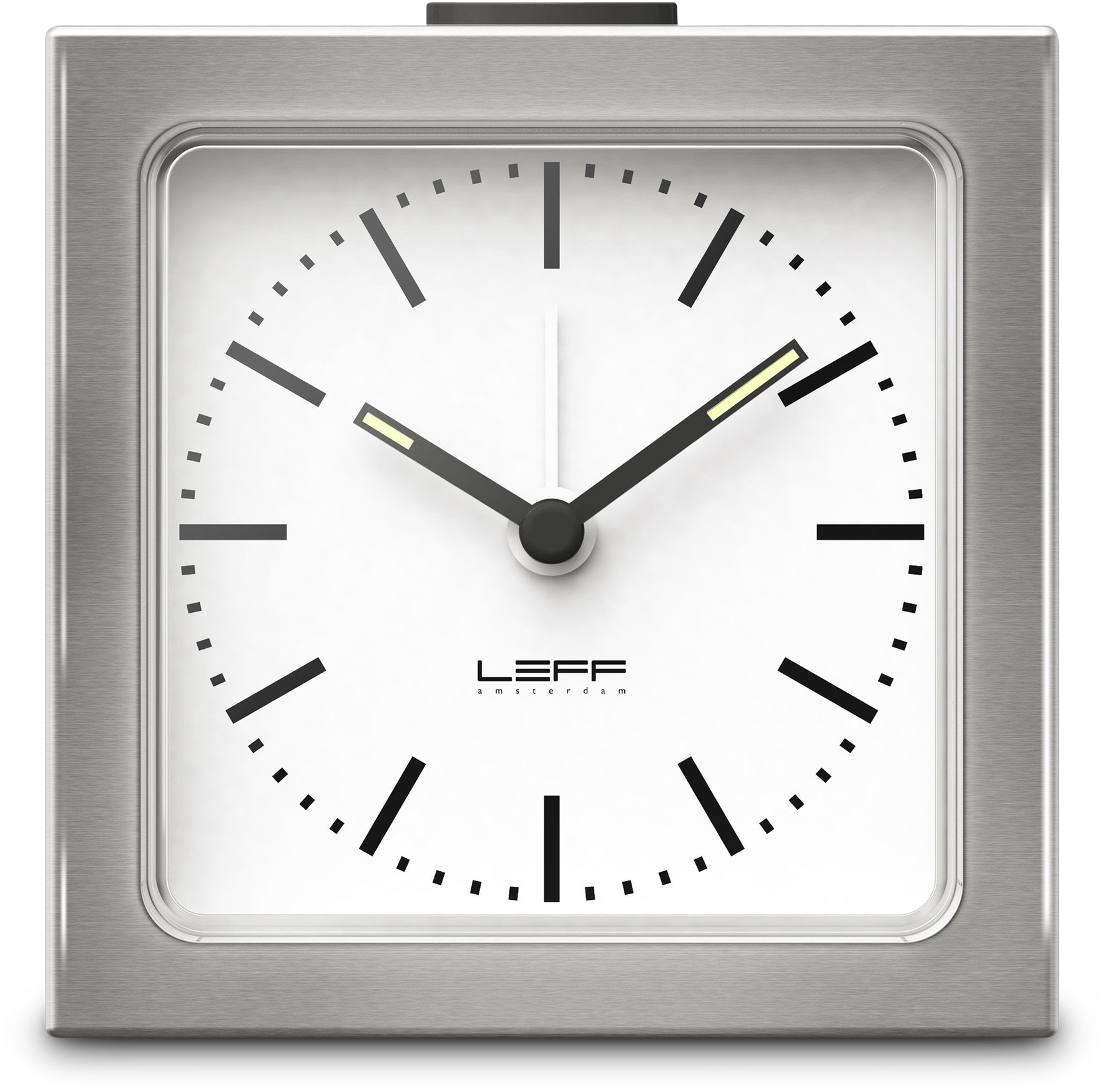 Modern Silver Framed White Clock