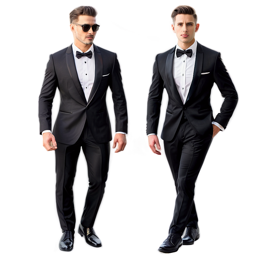 Modern Slim Fit Tuxedo PNG qya PNG with transparent background