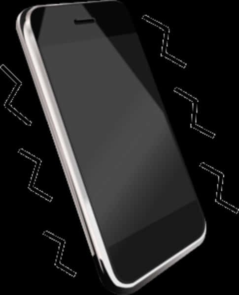 Modern Smartphone Black Background