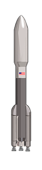 Modern Space Rocket Design PNG with transparent background