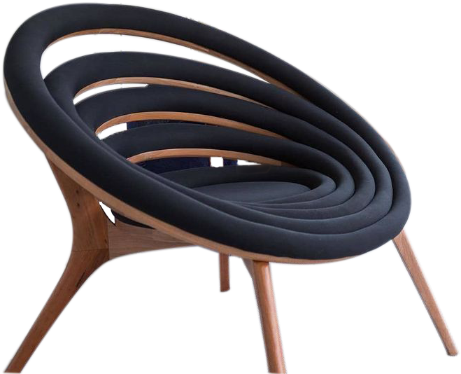 Modern Spiral Wooden Chair Design