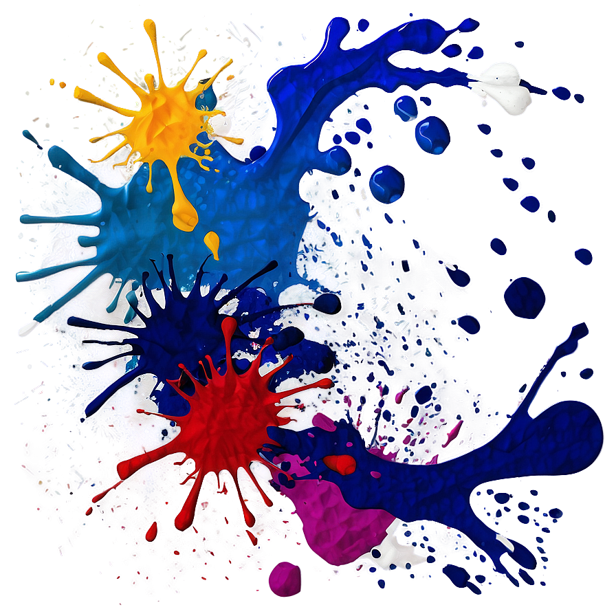 Modern Splatter Paint Technique Png 17