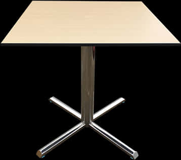 Modern Square Tablewith Metal Base.jpg PNG with transparent background