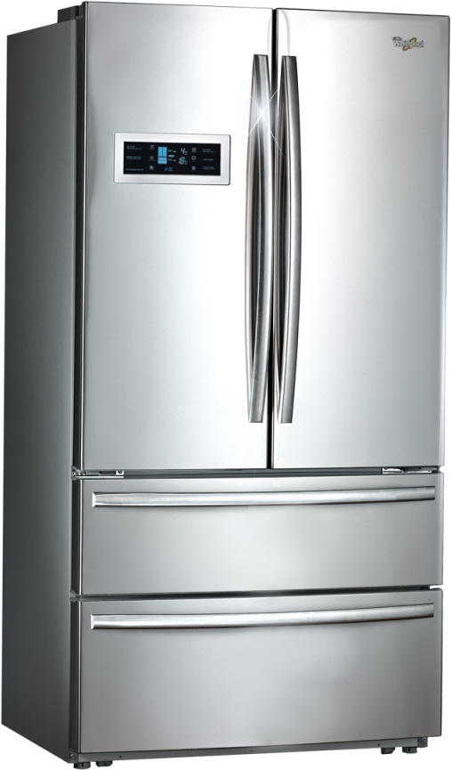 Modern Stainless Steel French Door Refrigerator