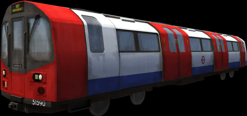 Modern Subway Train Rendering