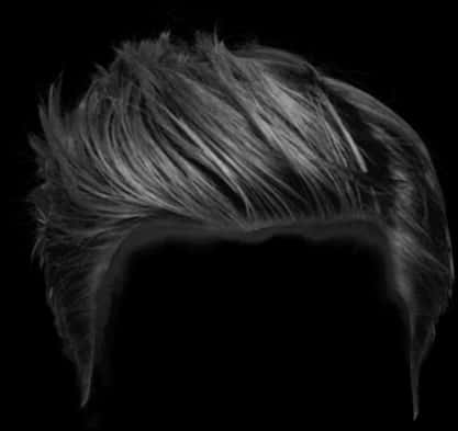 Modern Swept Hairstyle Black Background