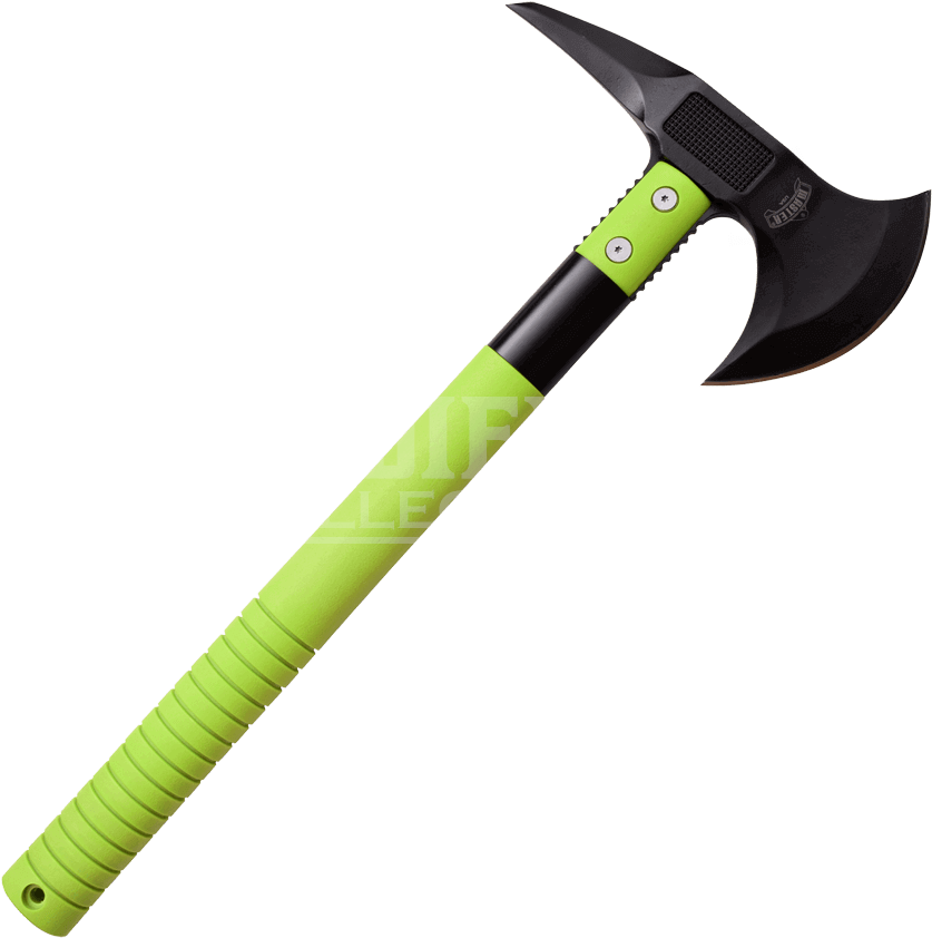 Green Tactical Battle Axe - Cleaving Axe, HD Png Download PNG with transparent background