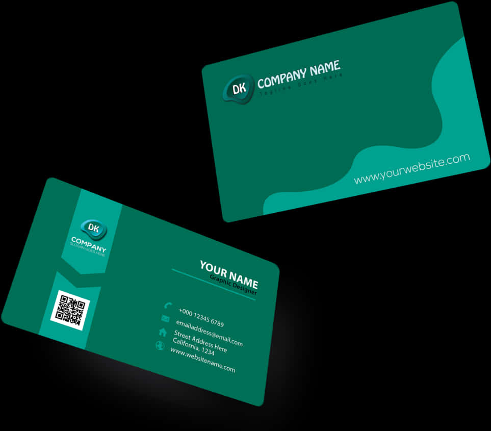 Modern Teal Business Card Design