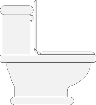Modern Toilet Icon Silhouette PNG with transparent background