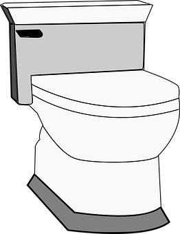Modern Toilet Vector Illustration PNG with transparent background