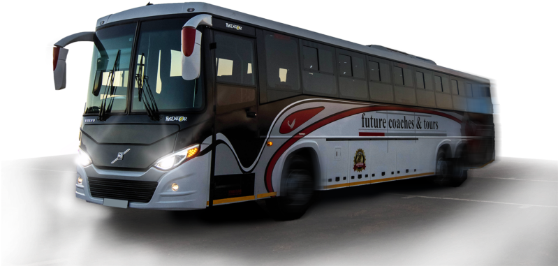 Modern Tour Coach Bus PNG with transparent background