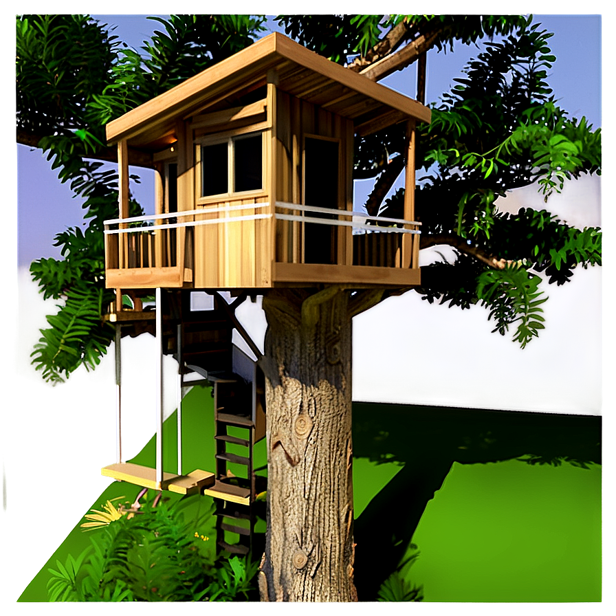 Modern Tree House PNG psi PNG image with a transparent background, free high-resolution download