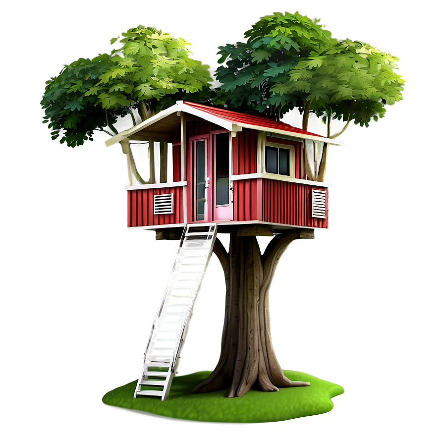 Modern Tree House PNG wsf80 PNG image with a transparent background, free high-resolution download