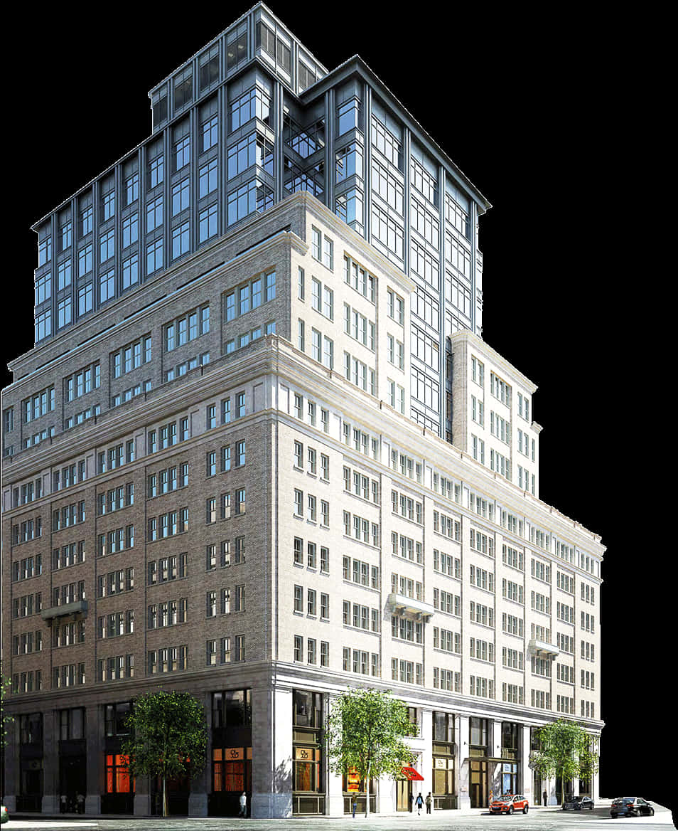 Modern Urban Highrise Building Night PNG image with a transparent background, free high-resolution download