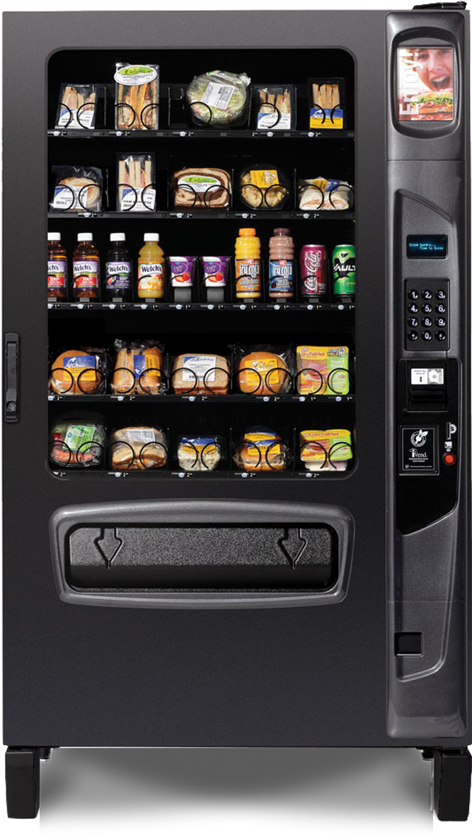 Modern Vending Machine Stockedwith Snacksand Drinks