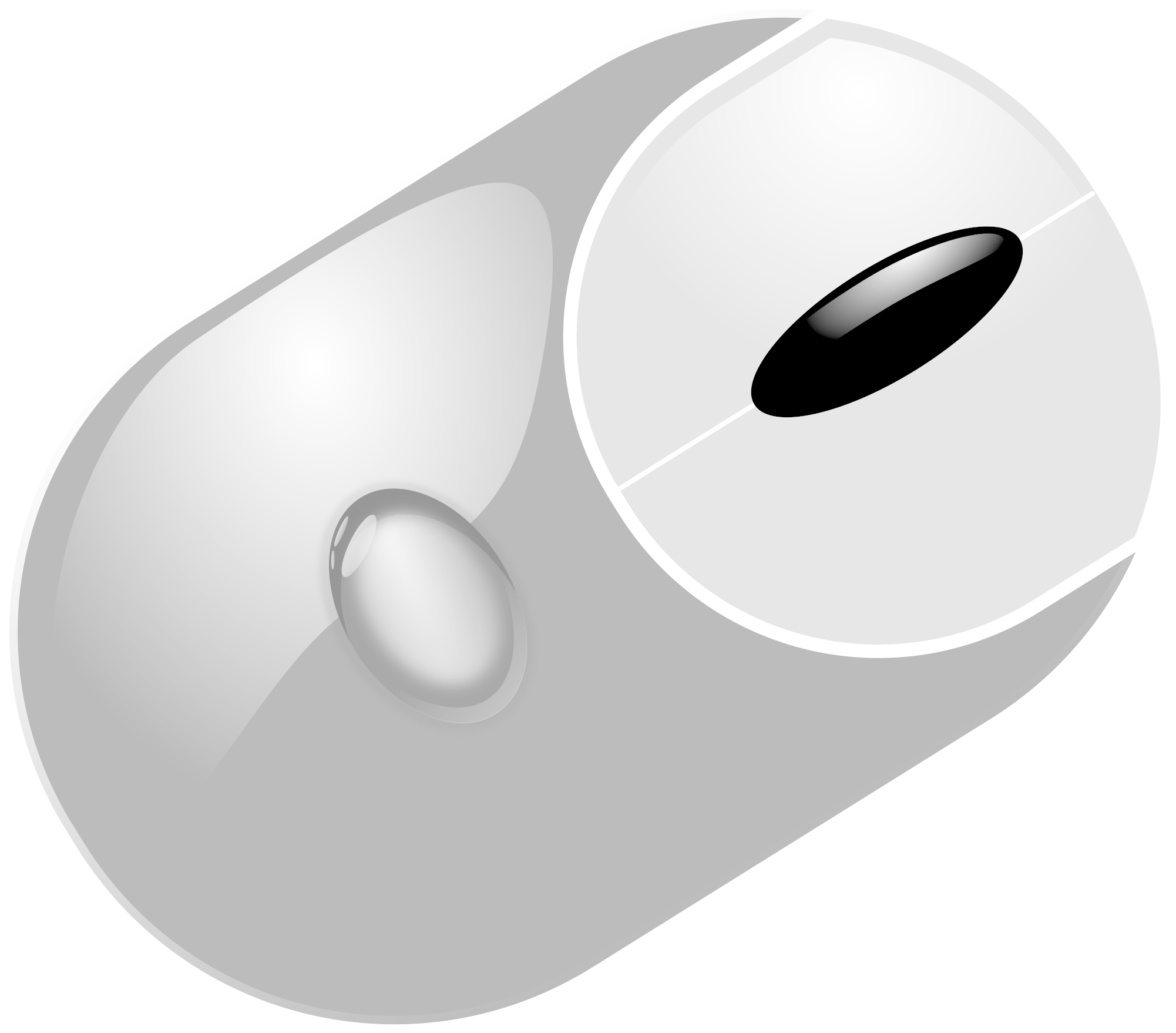 Modern White Computer Mouse PNG with transparent background