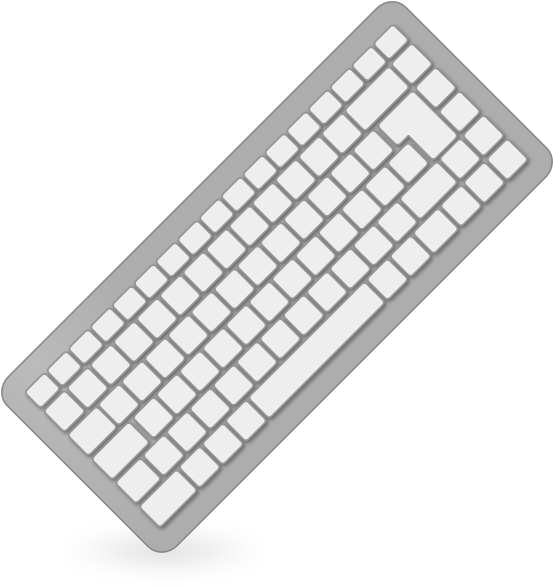 Modern White Keyboard Isolated