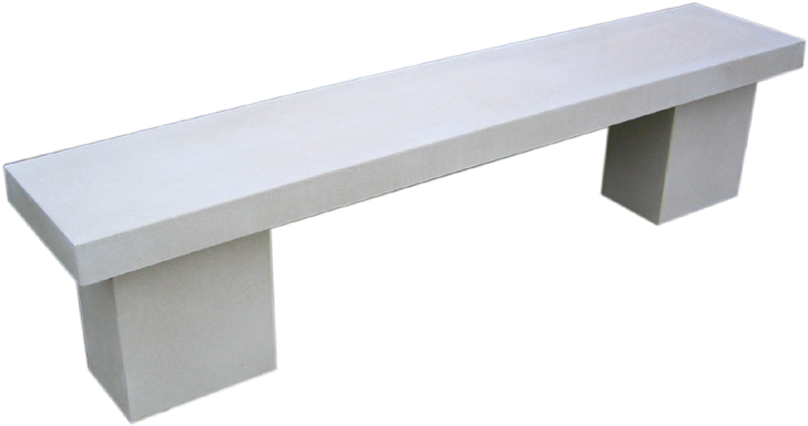 Modern White Outdoor Bench