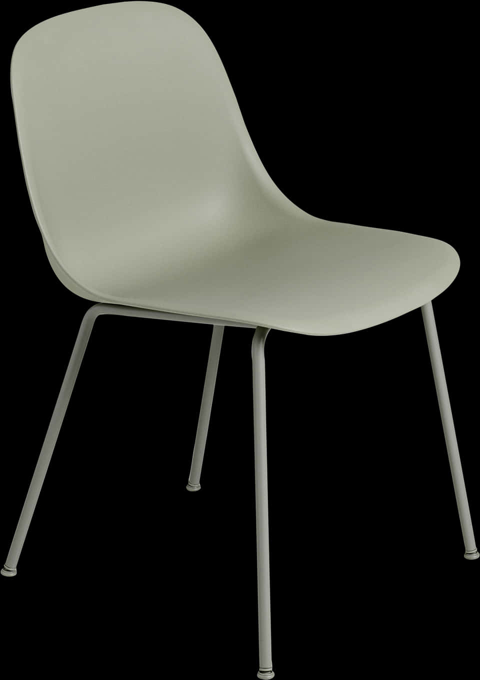 Modern White Plastic Chair Isolated