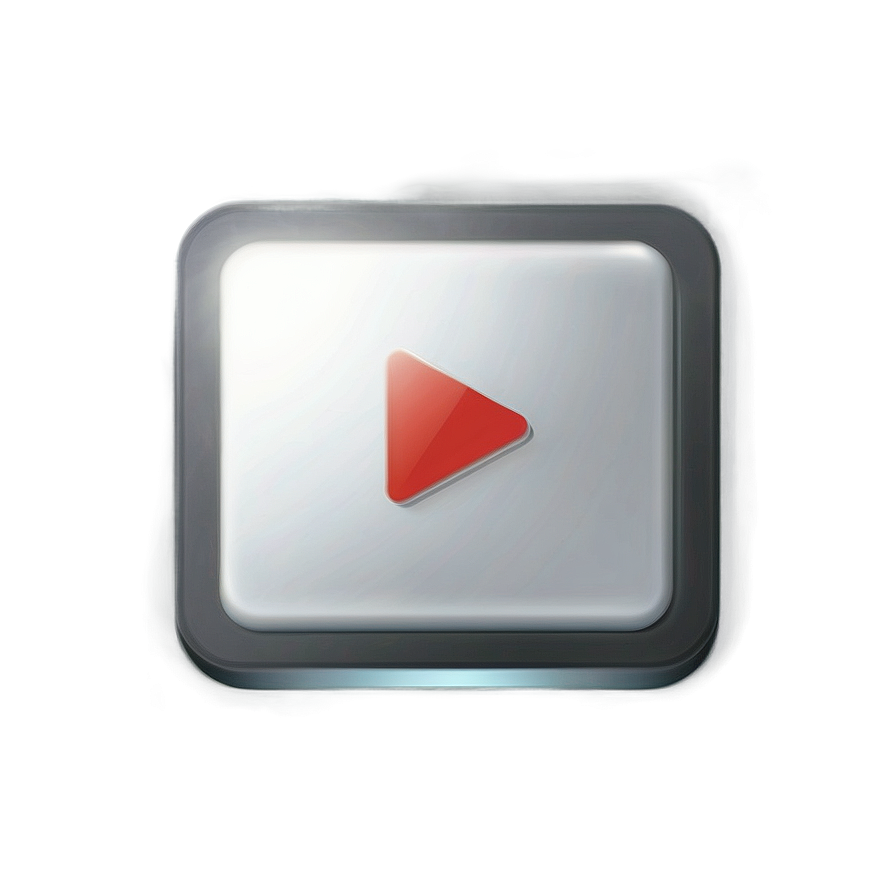 Modern White Play Button Png 78