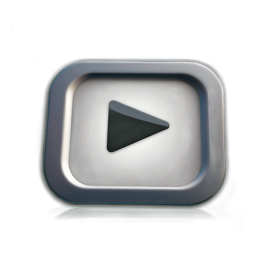 Modern White Play Button Png 80