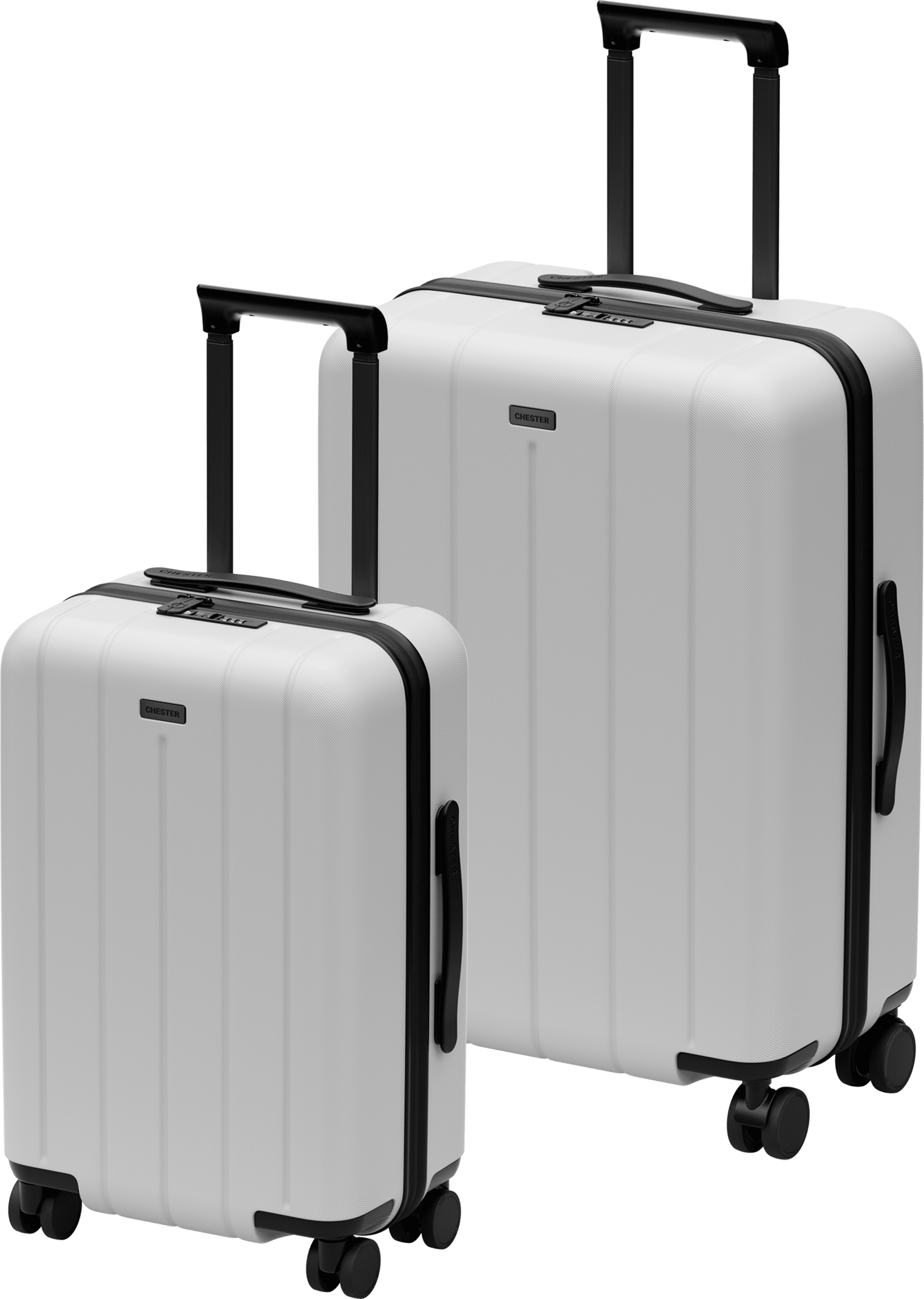 Modern White Suitcases