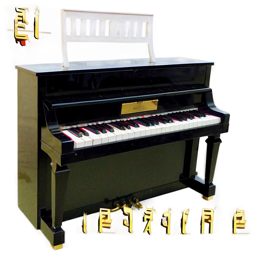 Modern White Upright Piano Png 06272024