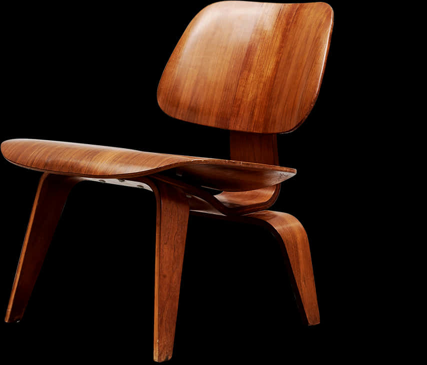Modern Wooden Chair Design PNG with transparent background