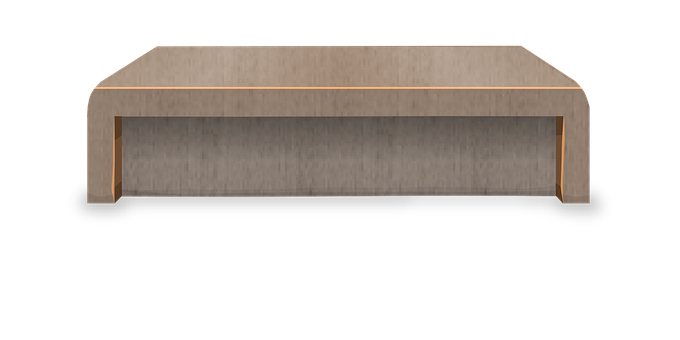 Modern Wooden Coffee Table PNG with transparent background