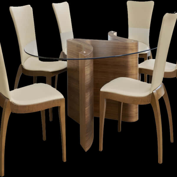 Modern Wooden Dining Set