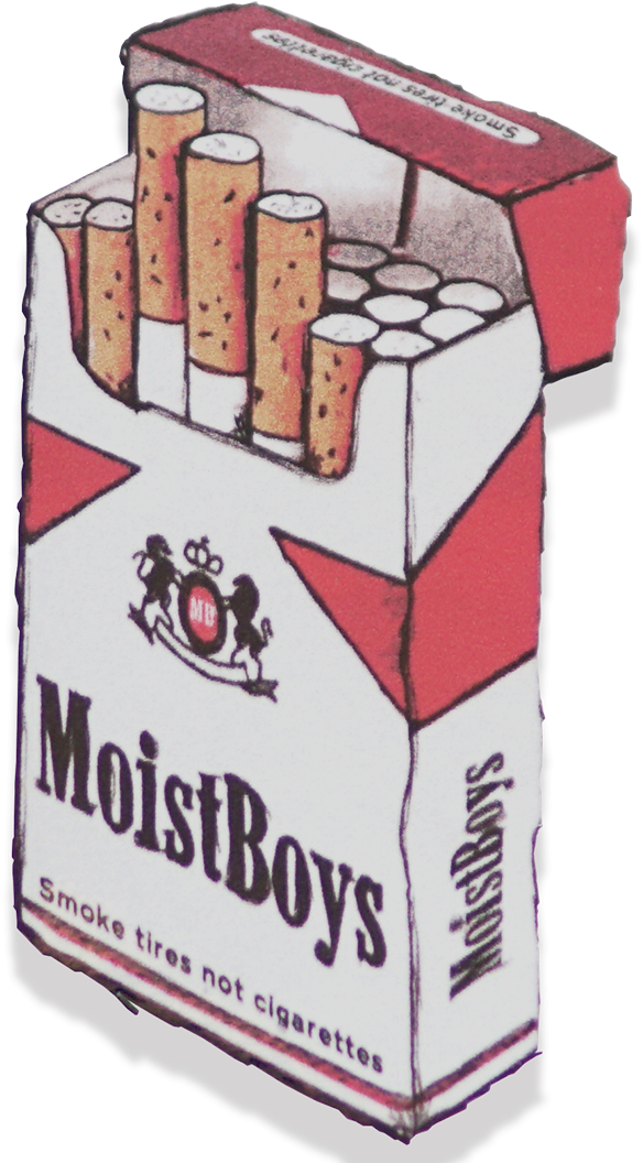 Moist Boys Cigarette Pack Illustration