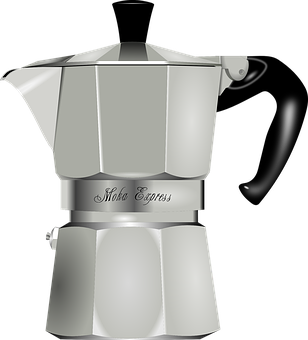 Moka Pot Coffee Maker Vector